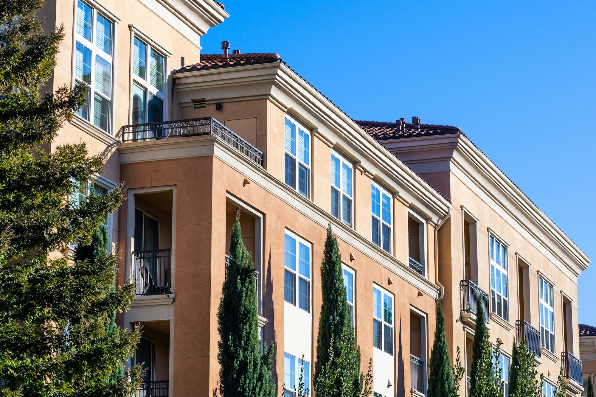 Facade of apartment building
